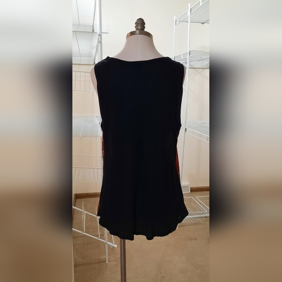 Express Sheer Plaid Sleeveless Top, Size Large - Picture 3 of 3